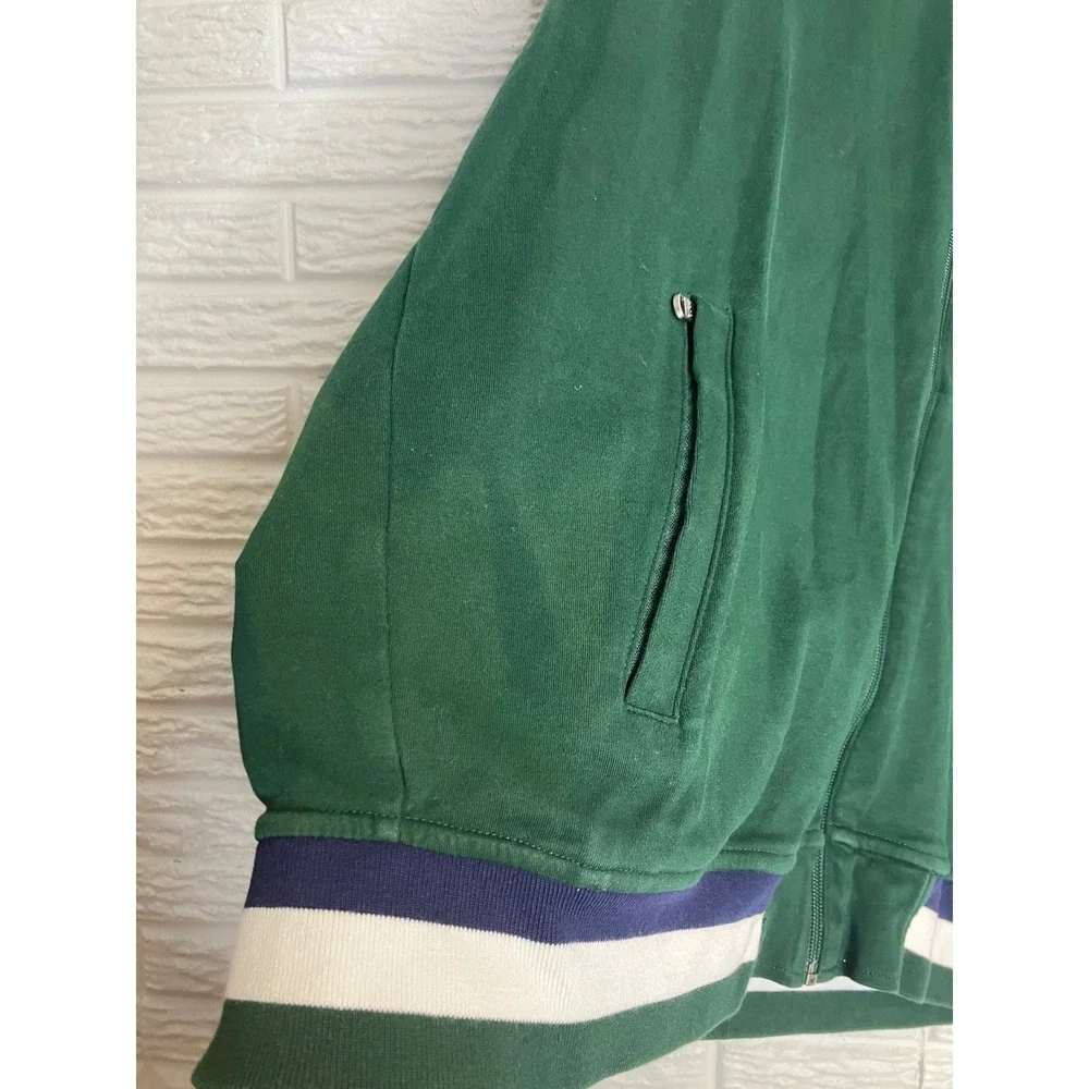 Polo Ralph Lauren navy blue & green baseball bomber jacket full zip mens size XL